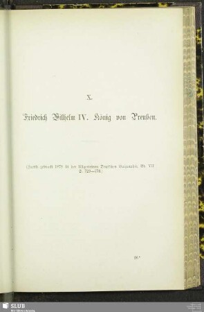 X. Friedrich Wilhelm IV. König von Preußen