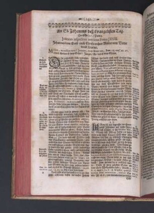An St. Johannis deß Evangelisten Tag.