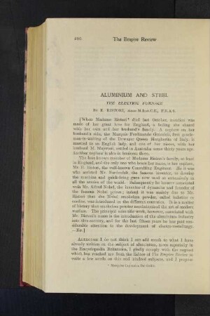 Aluminium and Steel
