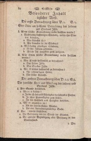 Besonderer Inhalt jeglicher Verse.