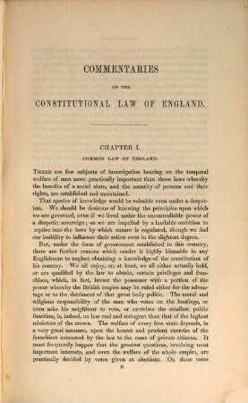 Commentaries on the constitutional law of England