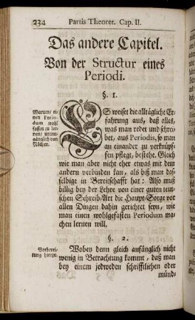 Das andere Capitel. Von der Structur eines Periodi.