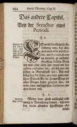 Das andere Capitel. Von der Structur eines Periodi.
