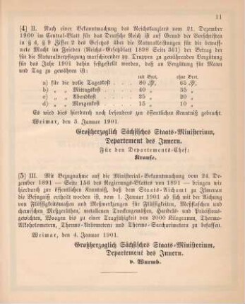 5. Ministerial-Bekanntmachung, betreffend Erweiterung der Befugniß des Staats-Aichamts zu Ilmenau