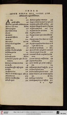 Index rervm hoc opere contentarum copiosissimus