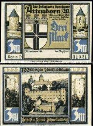 Attendorn, Notgeldserie, 3 Mark