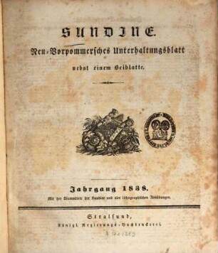 Sundine : Unterhaltungsblatt für Neu-Vorpommern und Rügen. 12. 1838