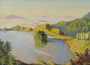 Am Meer von Sarangan in Morgensonne