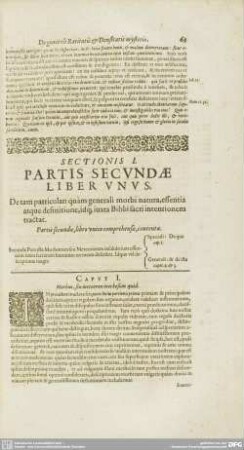 SECTIONIS I. PARTIS SECUNDAE LIBER UNUS.