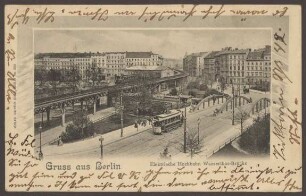 Ansichtskarte "Elektrische Hochbahn Wasserthor-Brücke"