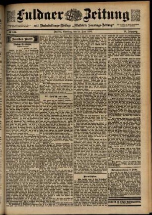 Zweite Ausgabe vom Samstag, den 24. Juni 1899.