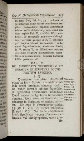 Cap. V. De Significatu Terminorum Et Phrasium In Scriptura Occurentium Ervendo.