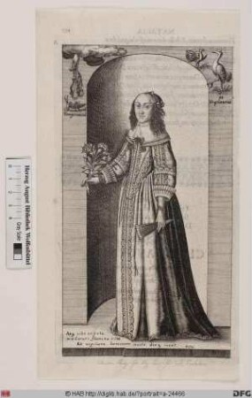 Bildnis Clara Augusta, Herzogin zu Württemberg-Neuenstadt, geb. Prinzessin von Braunschweig-Wolfenbüttel