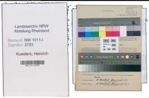 Entnazifizierung Heinrich Kuesters , geb. 02.02.1900 (Webmeister)