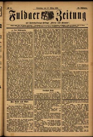 Ausgabe vom Dienstag, den 17. März 1896.