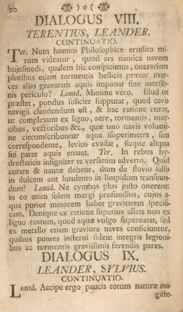 Dialogus IX. Leander, sylvius.