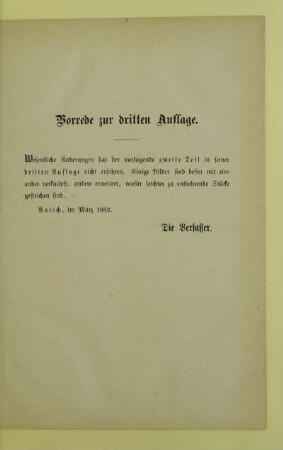 Vorrede zur dritten Auflage