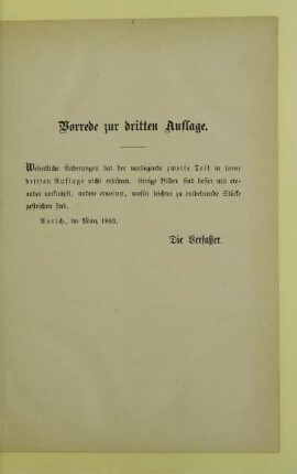 Vorrede zur dritten Auflage