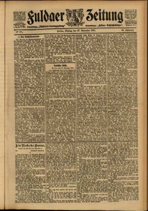 Ausgabe vom Montag, den 27. November 1905.