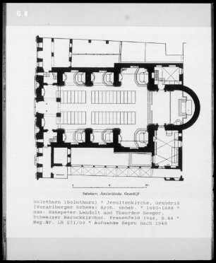 Solothurn: Grundriss Jesuitenkirche