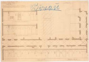 Collegium Bernhardinum, Attendorn: Gewölbe im Kreuzgang, Ansichten, Schnitte und Grundriss 1:50