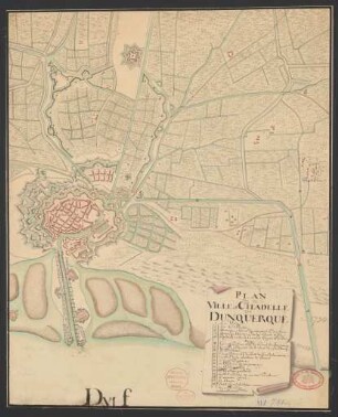 Plan de la ville et citadelle de Dunquerque