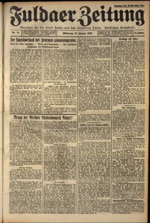 Ausgabe vom Mittwoch, den 18. Januar 1928.