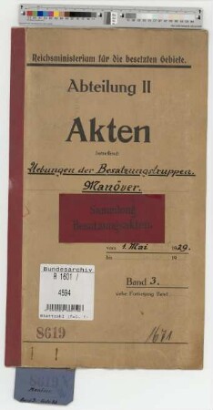 Uebungen der Besatzungstruppen: Manöver: Bd. 3