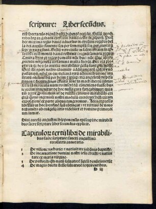 Capitulorum tertii libri de mirabilibus sacre scripture: sancti augustini ...