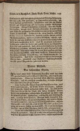 Vierter Abschnit. Von balsamischen Mitteln