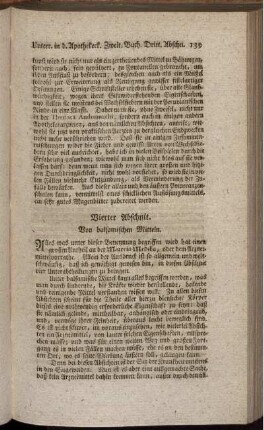 Vierter Abschnit. Von balsamischen Mitteln