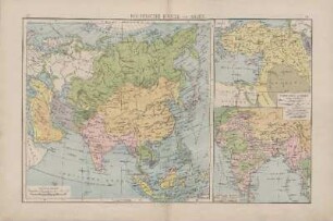 Politische Karte von Asien, Klein-Asien & Syrien, Britisch Indien