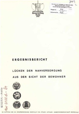 Bericht: Lücken der Nahversorgung Sanierungsgebiet Kottbusser Tor