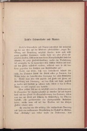 Rahl's Lehrmethode und Manier.