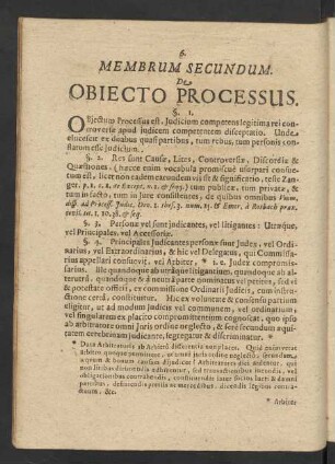 Membrum Secundum. De Obiecto Processus.