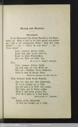 Brauch und Glauben