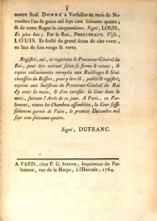 Édit du Roi, concernant la Société des Jésuites