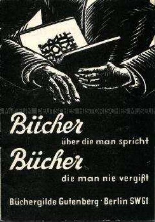 Werbeprospekt und Verlagsverzeichnis der Büchergilde Gutenberg