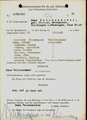 Reichenecker, Hans