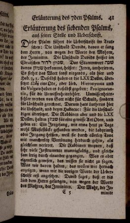 Erläuterung des siebenden Psalms, [...].