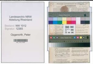 Entnazifizierung Peter Opgenorth , geb. 02.03.1880 (Vollzugsbeamter)
