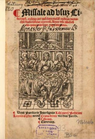 Missale ad usum Cisterciensis Ordinis ...