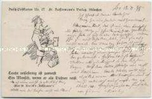 Postkarte mit Motiv von Wilhelm Busch