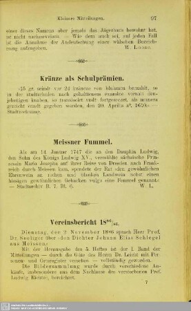 Vereinsbericht 1886/87