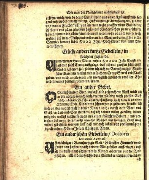 Etliche andere kurtze Gebetlein / in solchem Zustande.