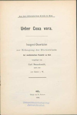 Ueber Coxa vara
