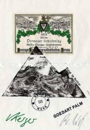 Entwurf für ein Plakat zur Ausstellung "Kunst im Bunker"