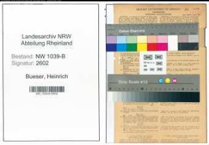 Entnazifizierung Heinrich Bueser , geb. 15.02.1892 (Beamter)