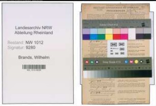 Entnazifizierung Wilhelm Brands , geb. 13.07.1900 (Schreiner)