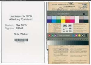 Entnazifizierung Walter Orth , geb. 18.10.1901 (Holzhaendler)